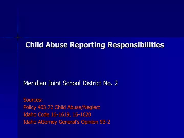 child abuse reporting responsibilities