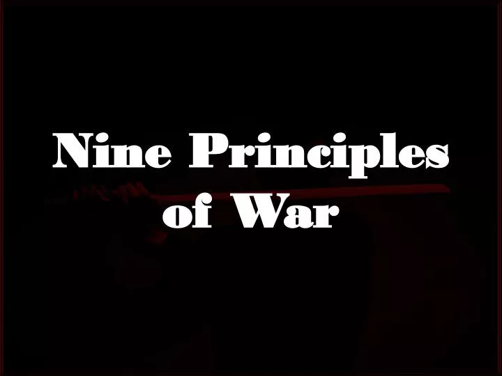 nine principles of war