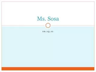 Ms. Sosa