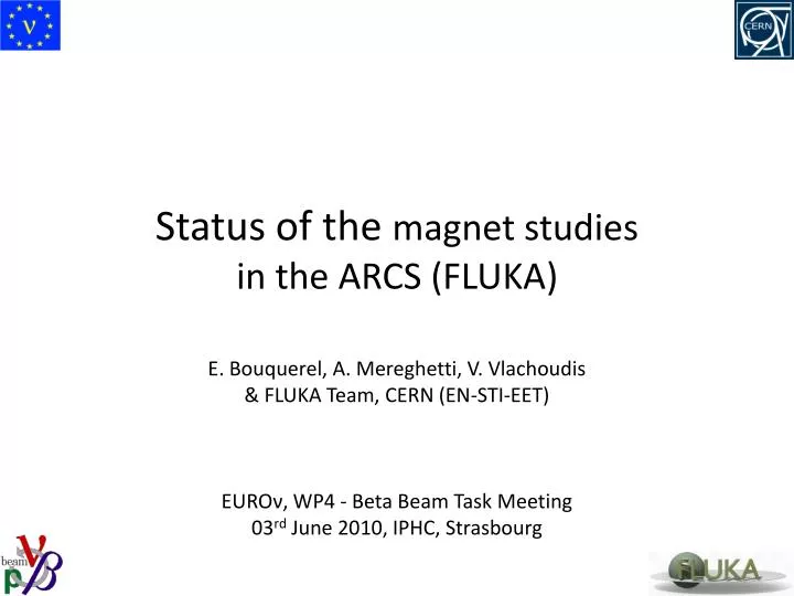 status of the magnet studies in the arcs fluka