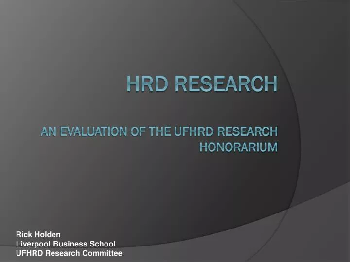 rick holden liverpool business school ufhrd research committee