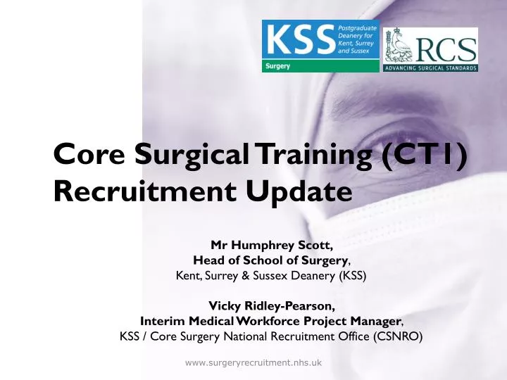 core surgical training ct1 recruitment update
