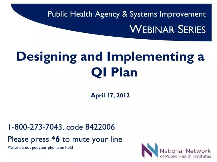 designing and implementing a qi plan april 17 2012