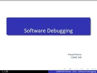 Software Debugging