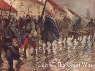 Unit VI. The Great War