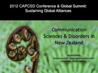2012 CAPCSD Conference &amp; Global Summit: Sustaining Global Alliances
