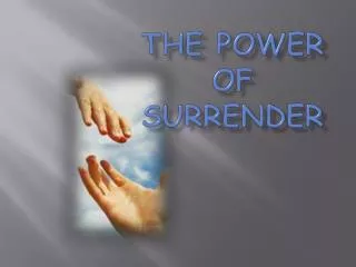 the power of surrender