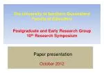 Paper presentation October 2012 - slide 1
