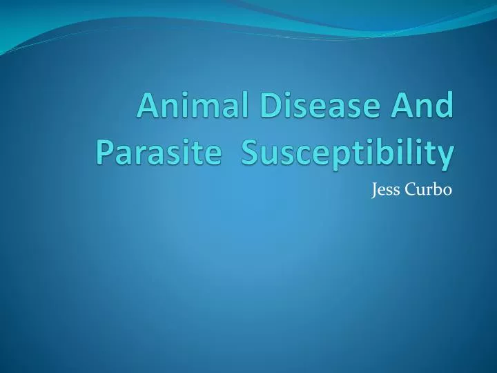 animal disease and parasite susceptibility
