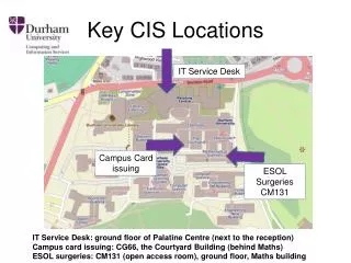 Key CIS Locations