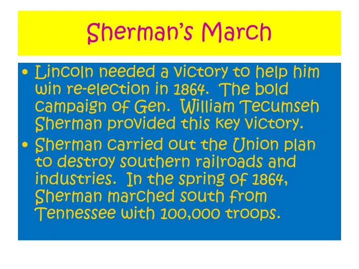 sherman s march