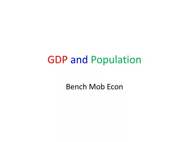gdp and population