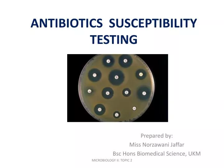 antibiotics susceptibility testing