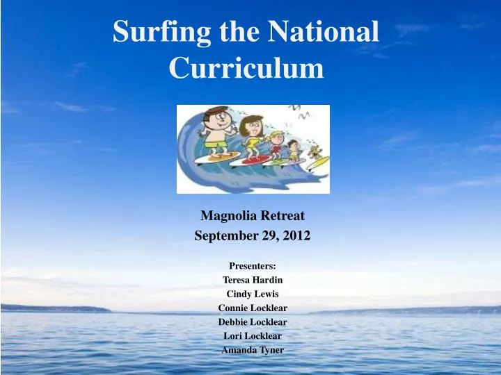 surfing the national curriculum