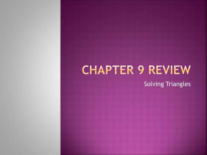 chapter 9 review