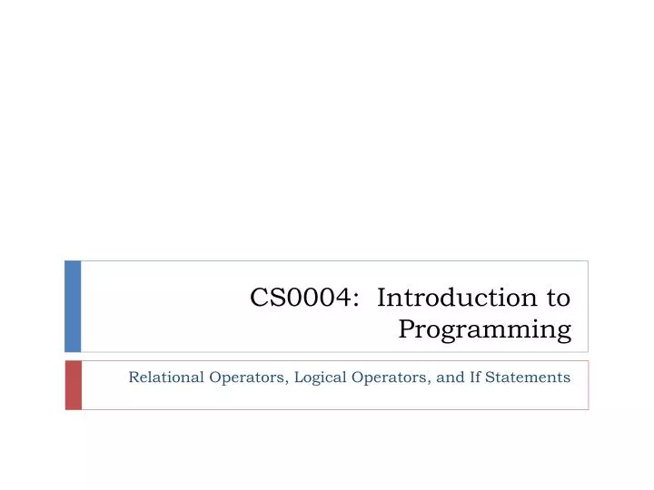 cs0004 introduction to programming