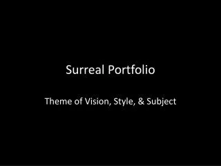 surreal portfolio