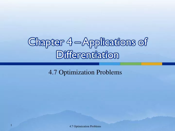 chapter 4 applications of differentiation