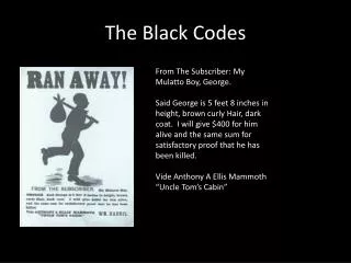 The Black Codes