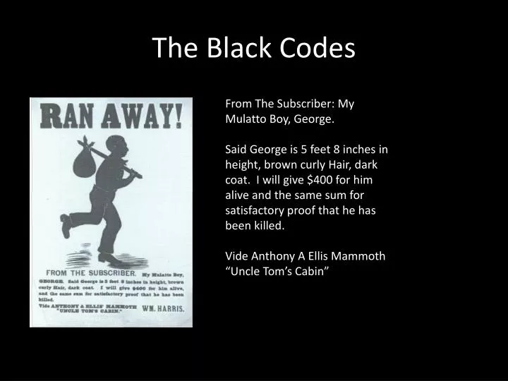 the black codes