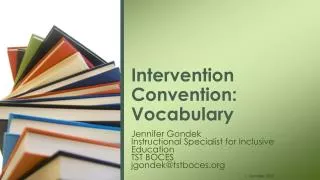 Intervention Convention: Vocabulary