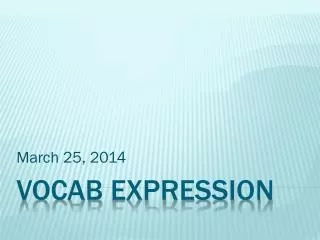 Vocab Expression