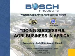 Western Cape Africa Agribusiness Forum