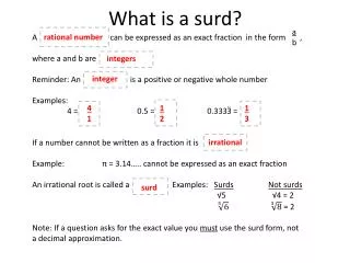 What is a surd?