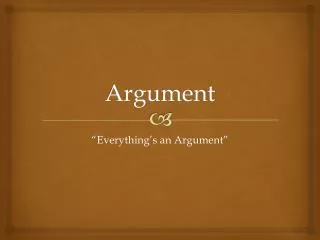 argument