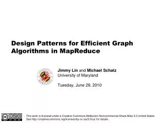Design Patterns for Efficient Graph Algorithms in MapReduce