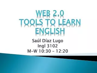 Web 2.0 Tools to learn english