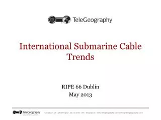 International Submarine Cable Trends