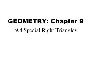 GEOMETRY: Chapter 9