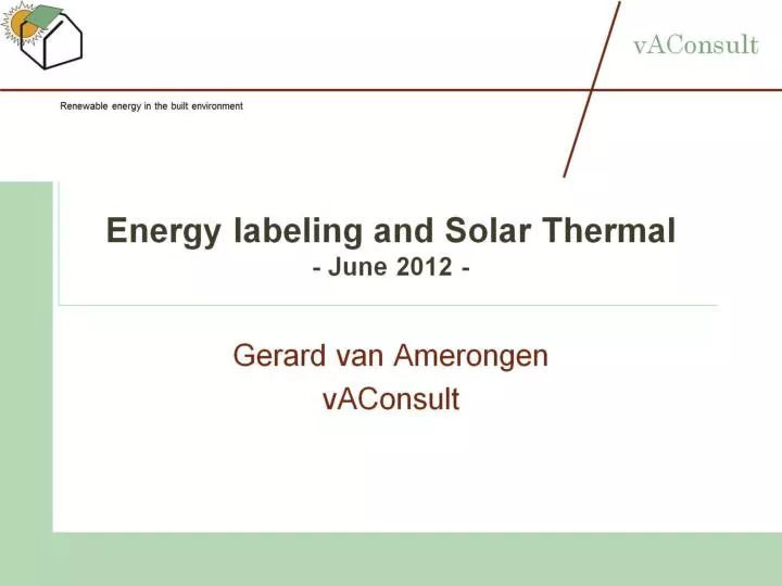 energy labeling and solar thermal june 2012