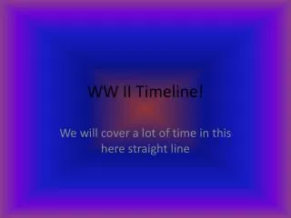 WW II Timeline!