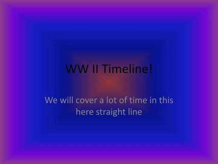 ww ii timeline