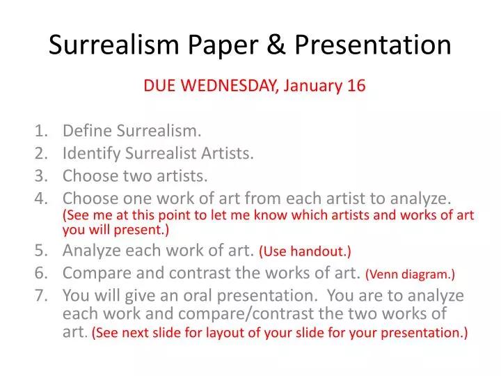 surrealism paper presentation