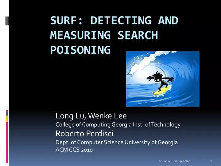 surf detecting and measuring search poisoning