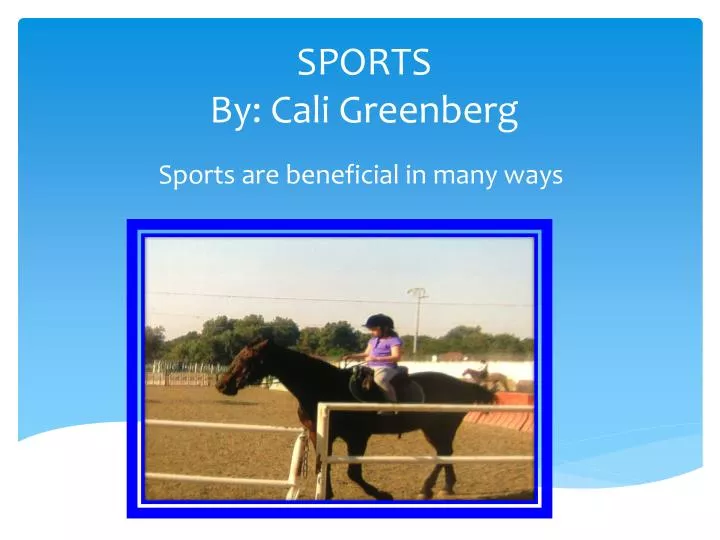 sports by cali greenberg