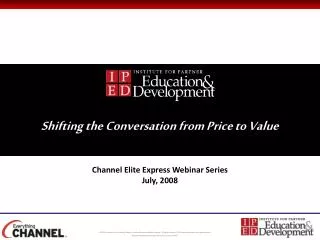 Shifting the Conversation from Price to Value