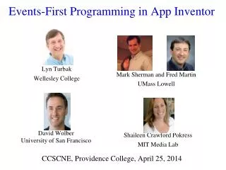 Events-First Programming in App Inventor