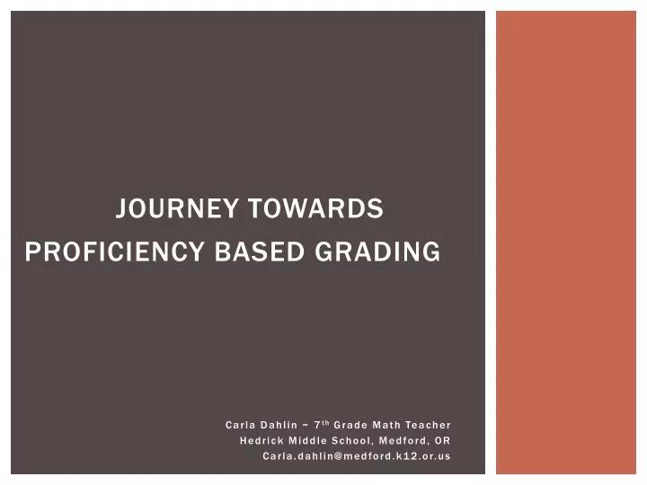 journey towards proficiency based grading