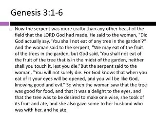 Genesis 3:1-6