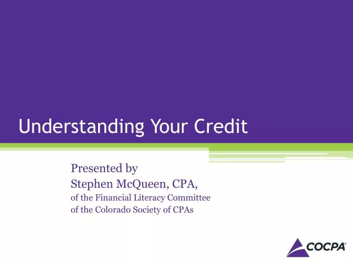 understanding your credit