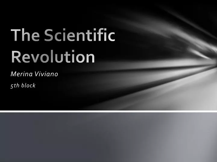 the scientific revolution