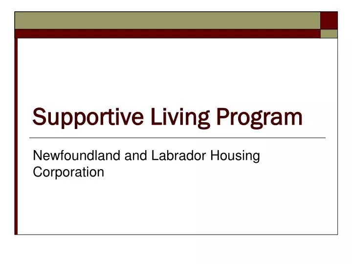 supportive living program
