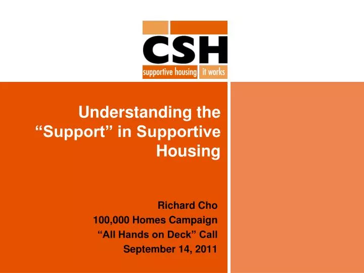 understanding the support in supportive housing