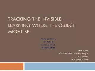 Tracking the Invisible: Learning Where the Object Might be