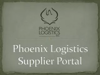 Phoenix Logistics Supplier Portal