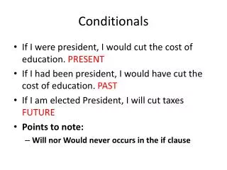 Conditionals